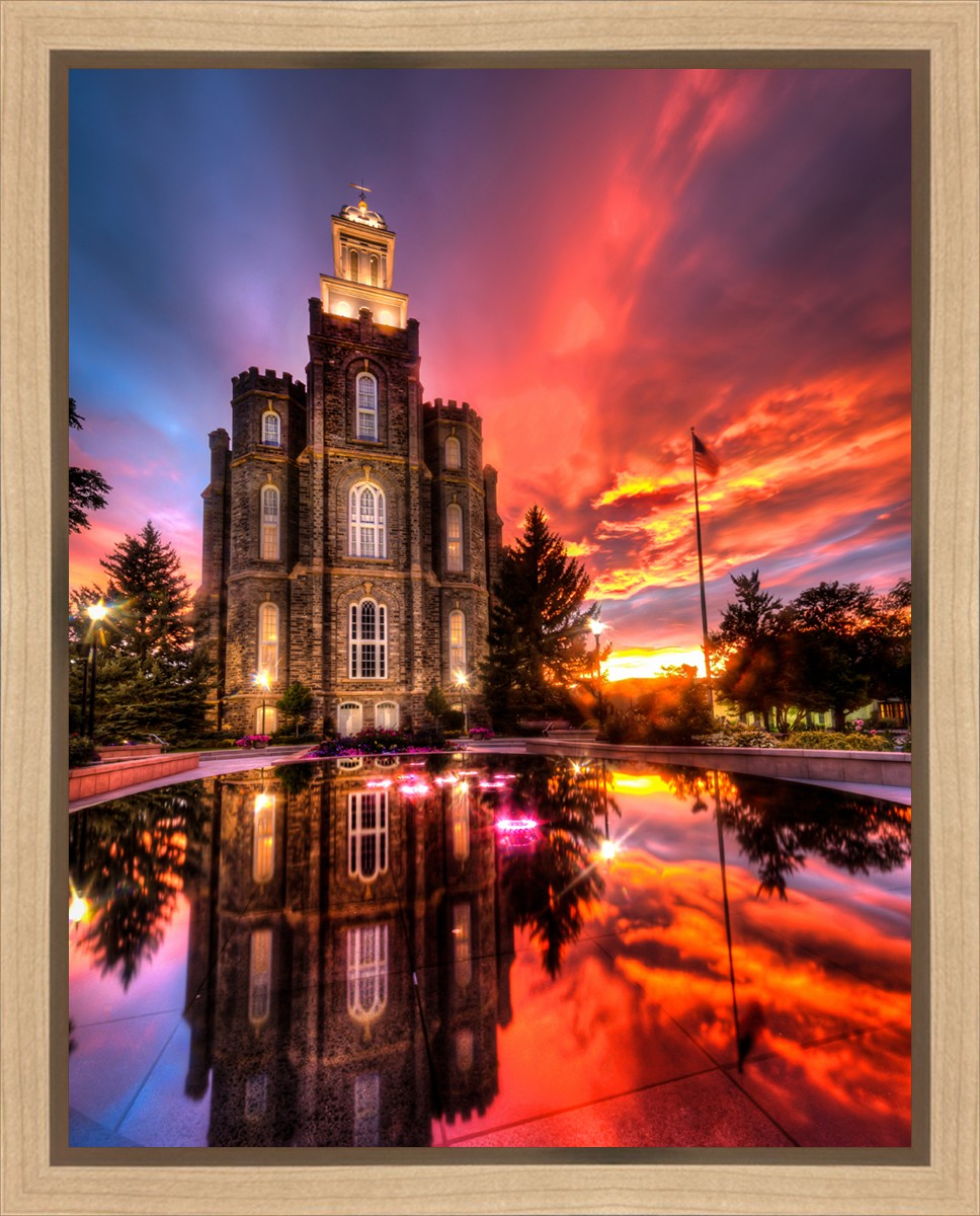 Logan Utah Fiery Sunset