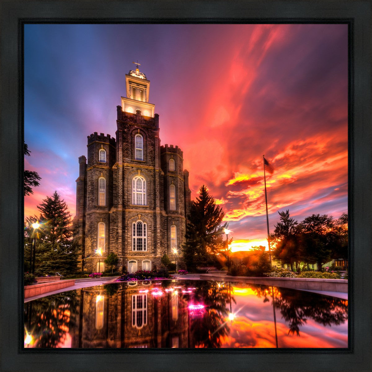 Logan Utah Fiery Sunset