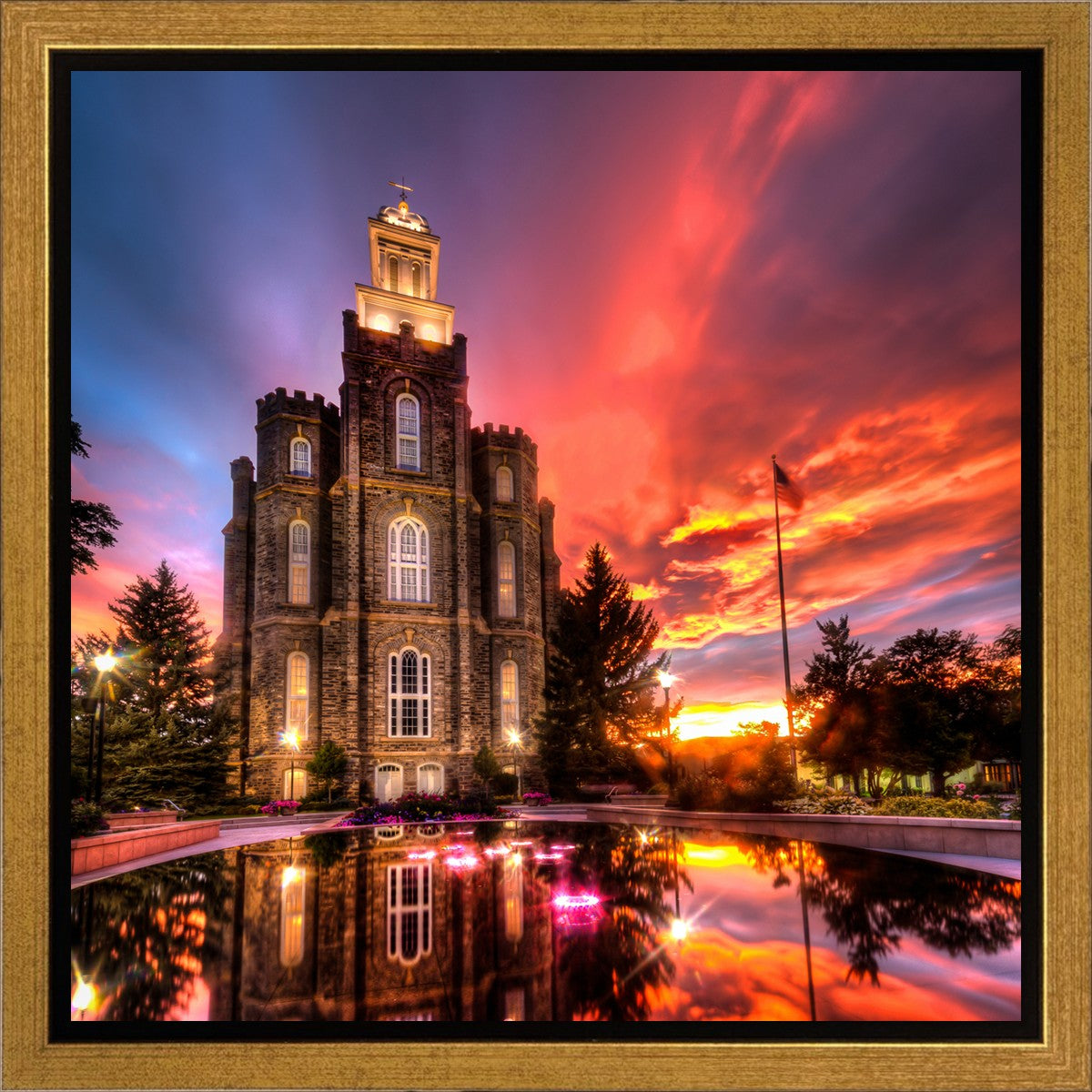 Logan Utah Fiery Sunset