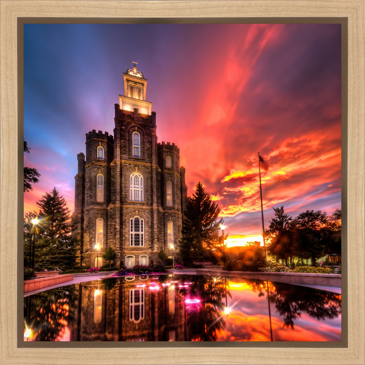 Logan Utah Fiery Sunset