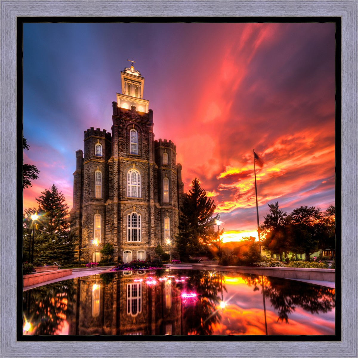 Logan Utah Fiery Sunset