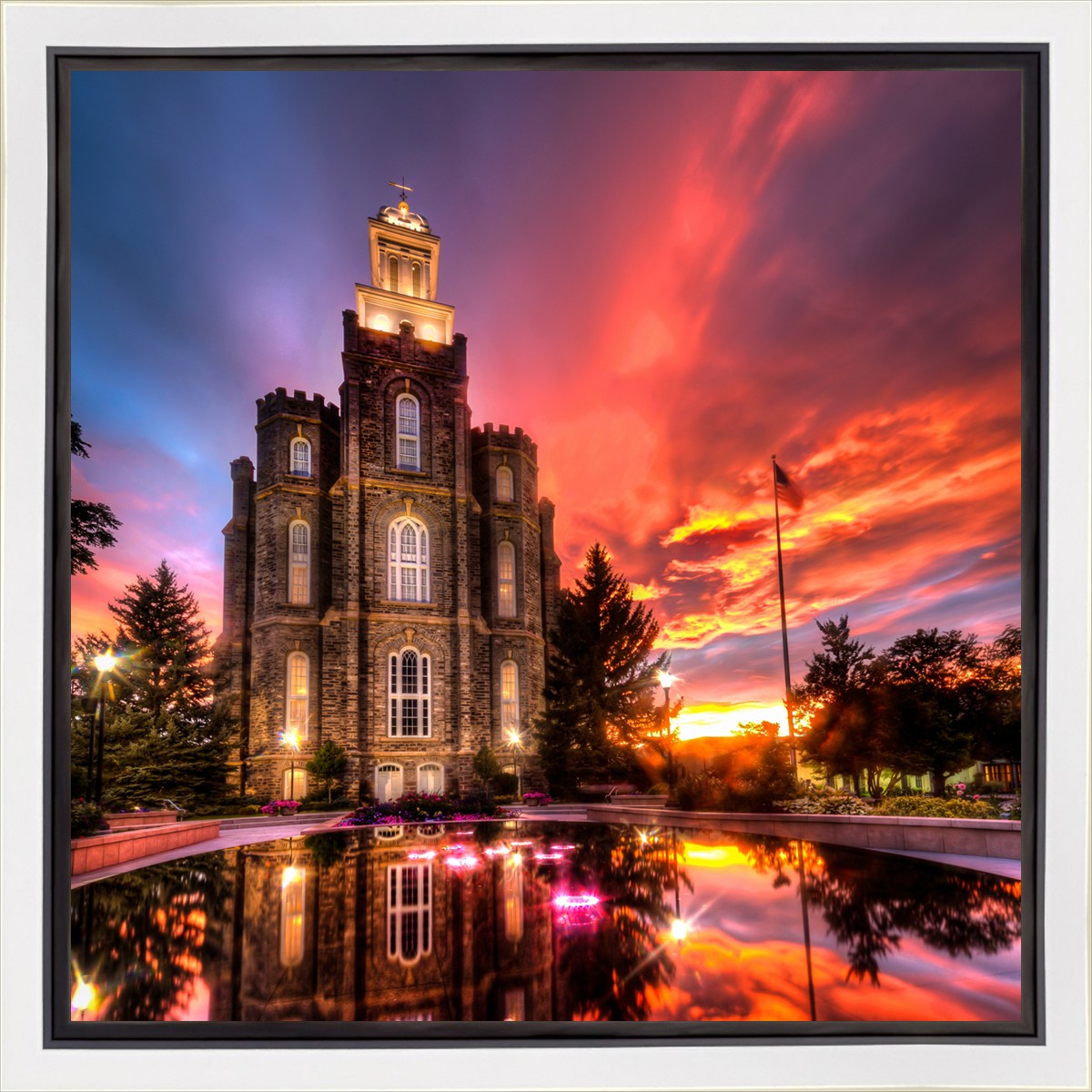 Logan Utah Fiery Sunset