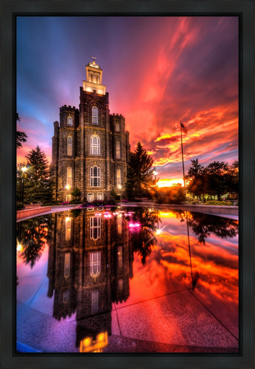 Logan Utah Fiery Sunset