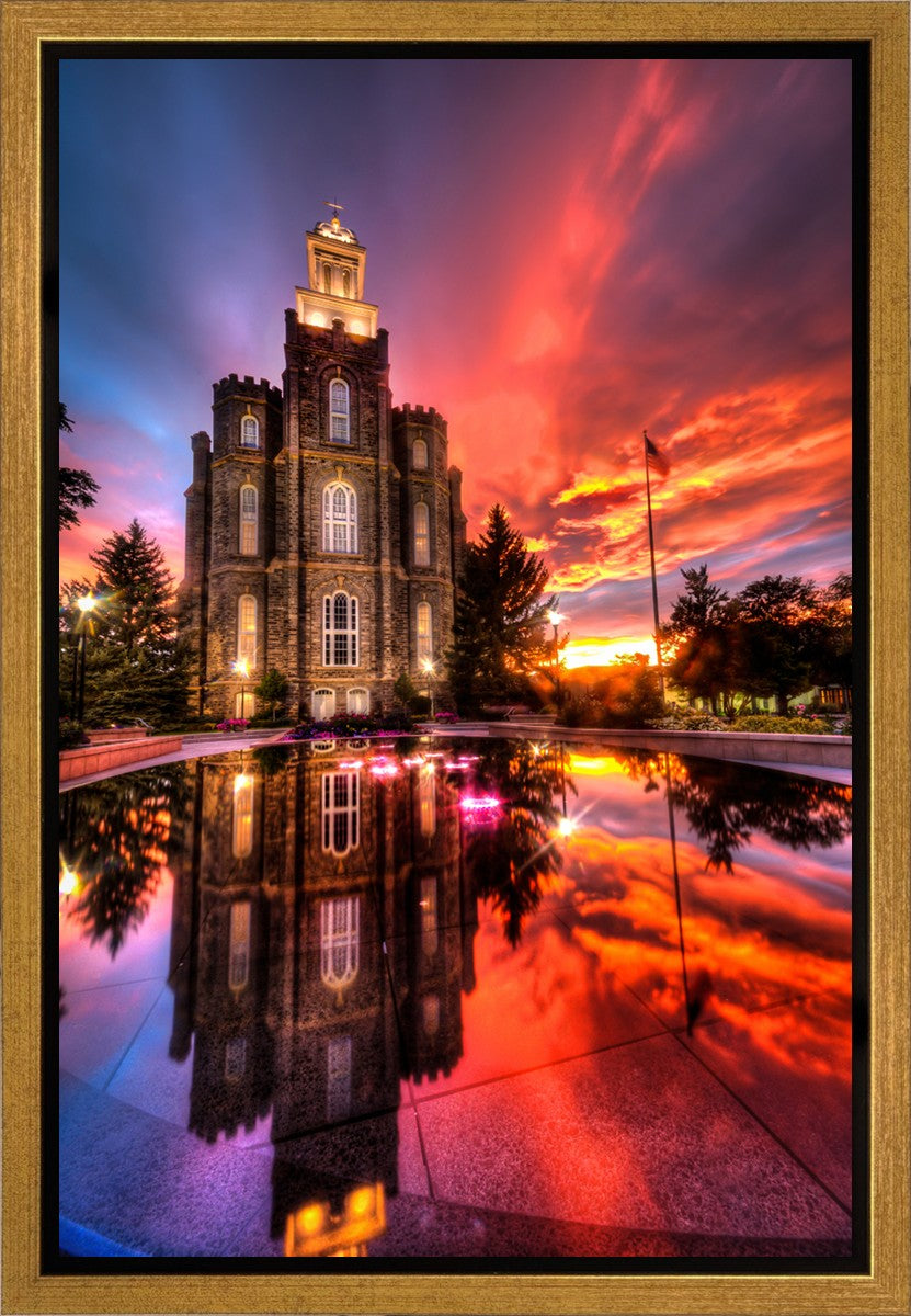 Logan Utah Fiery Sunset