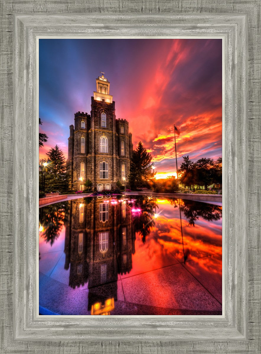 Logan Utah Fiery Sunset