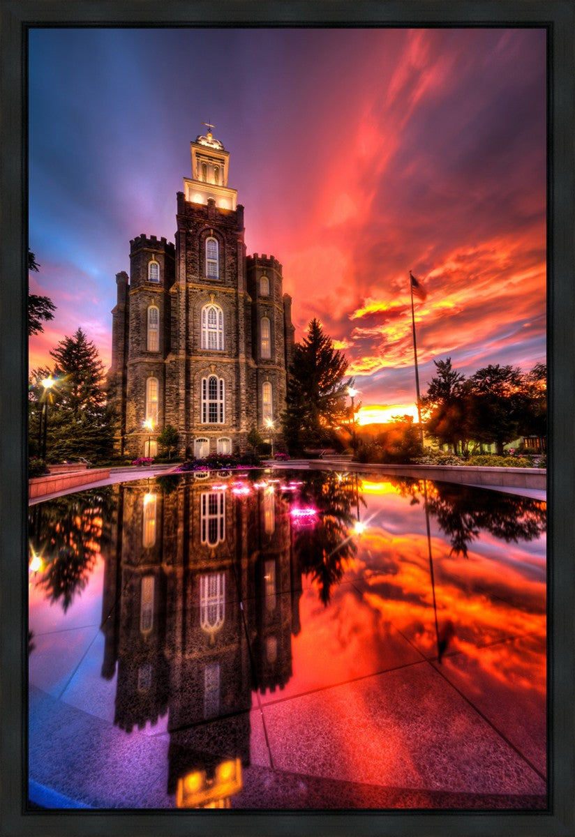 Logan Utah Fiery Sunset