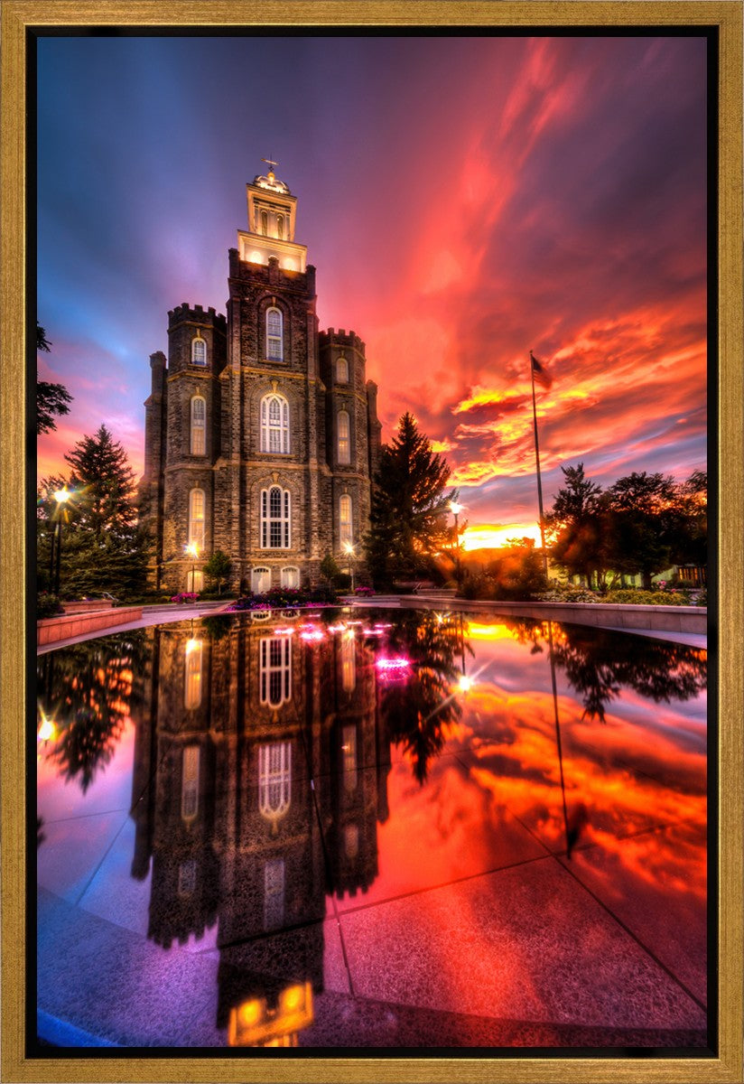 Logan Utah Fiery Sunset