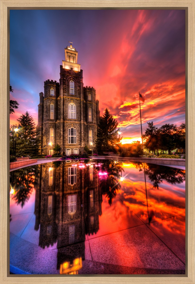 Logan Utah Fiery Sunset