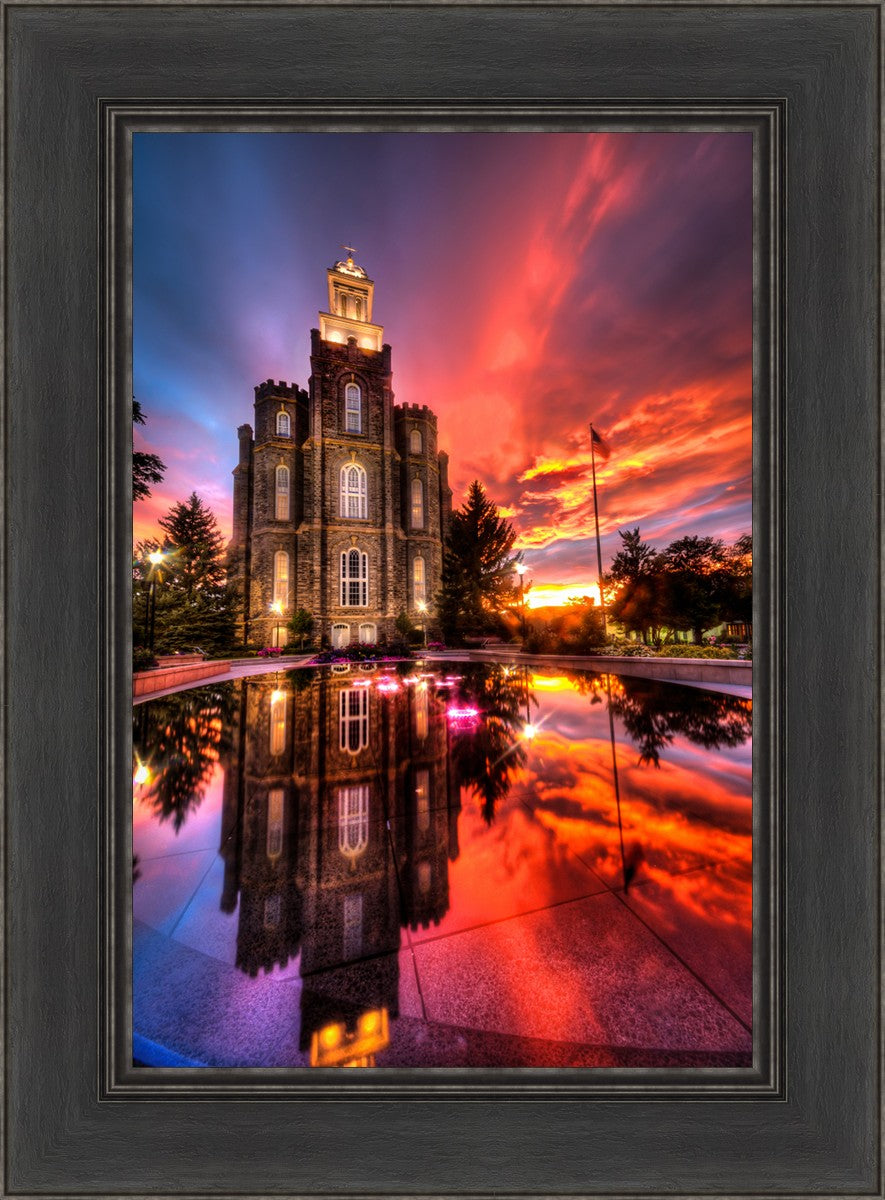 Logan Utah Fiery Sunset