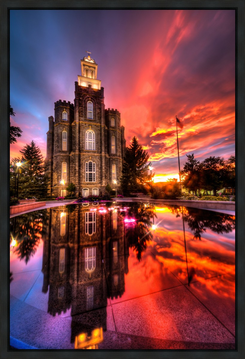 Logan Utah Fiery Sunset