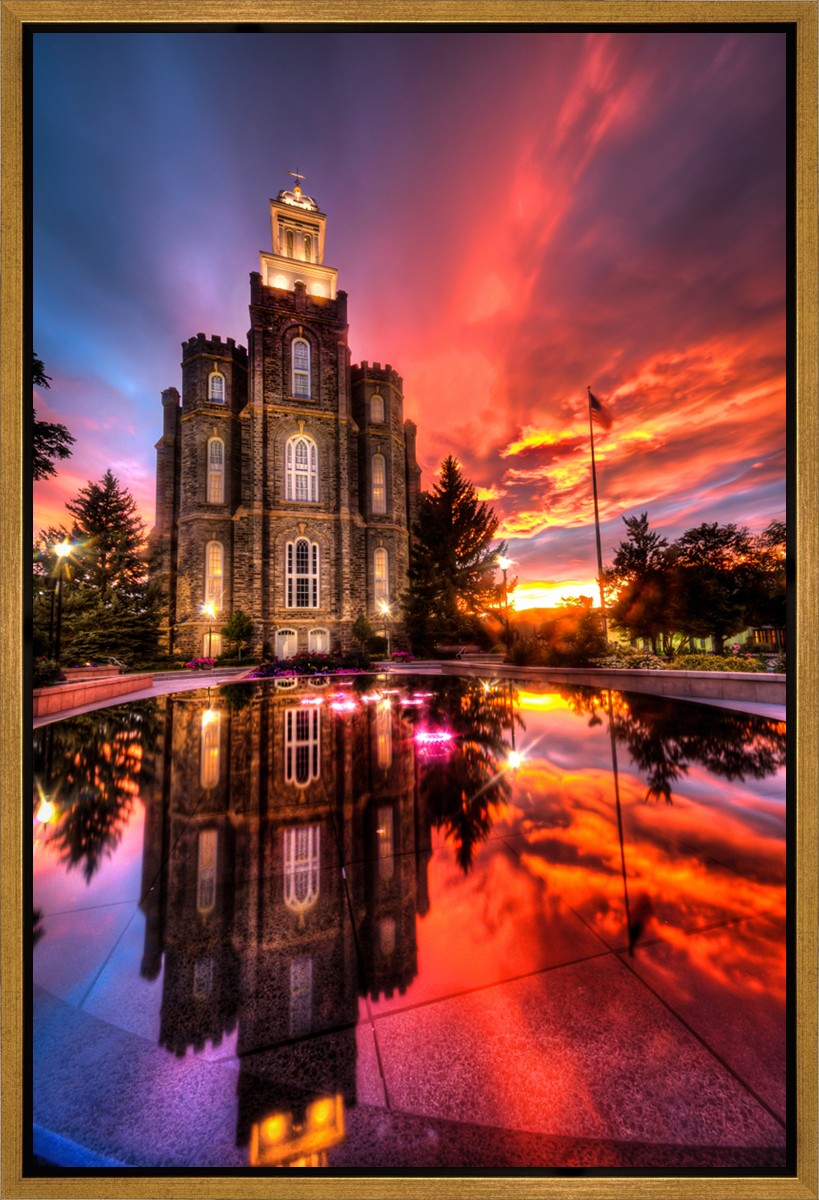 Logan Utah Fiery Sunset