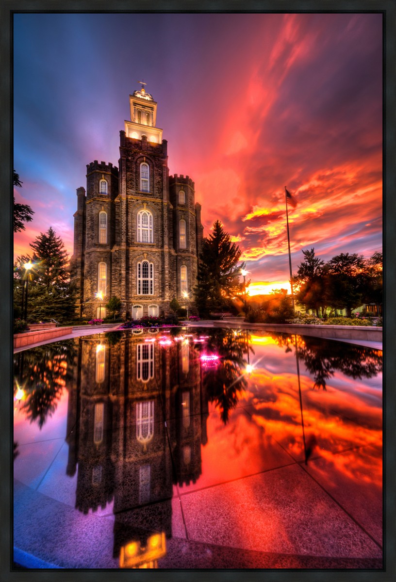 Logan Utah Fiery Sunset