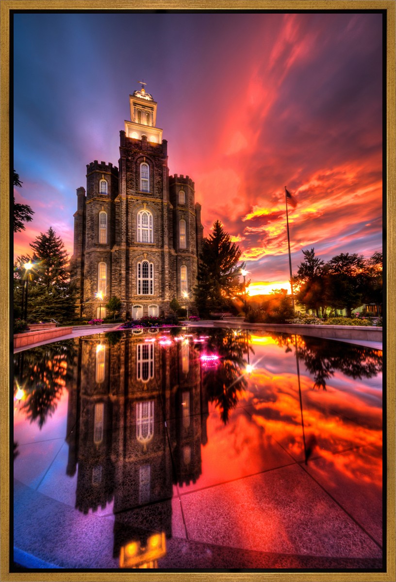 Logan Utah Fiery Sunset