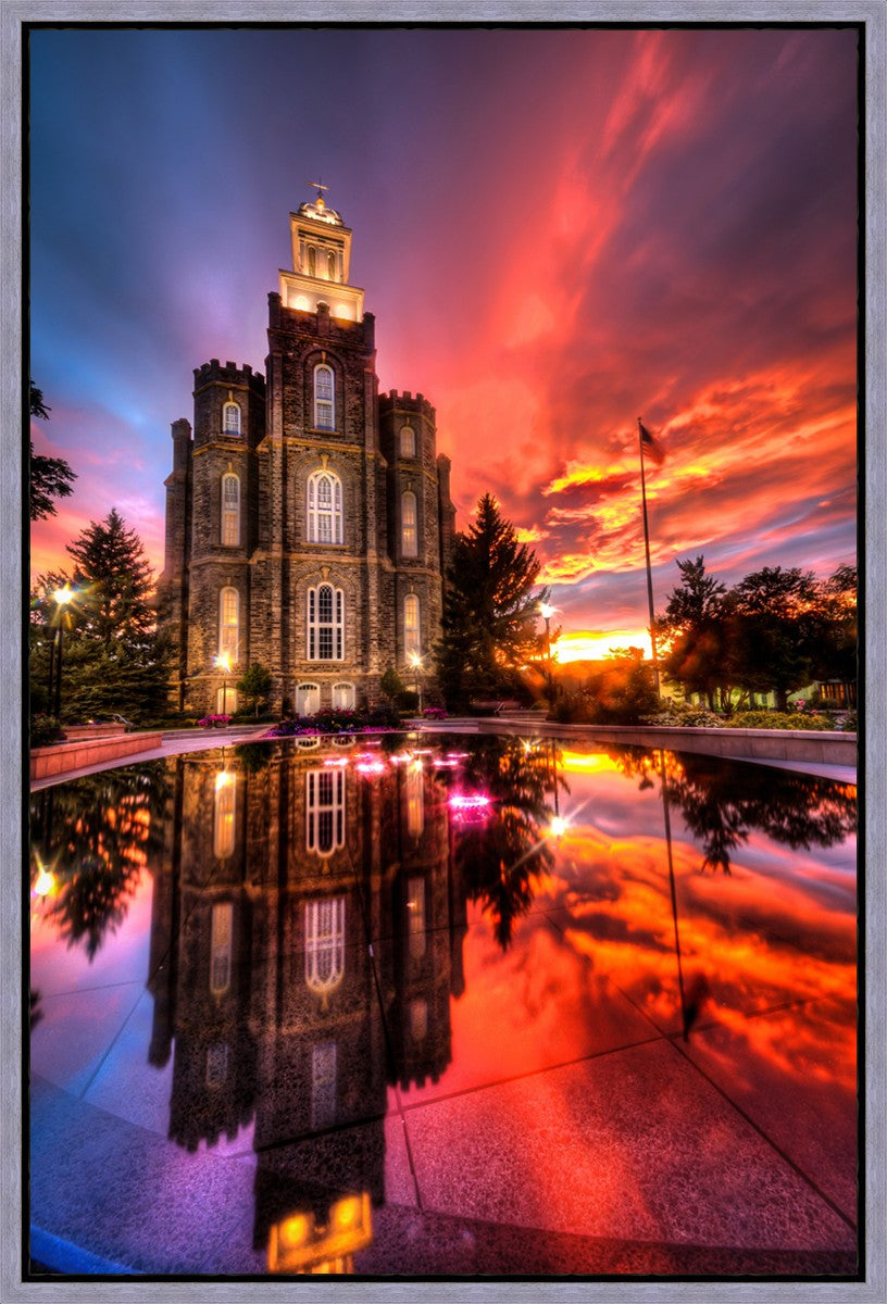 Logan Utah Fiery Sunset
