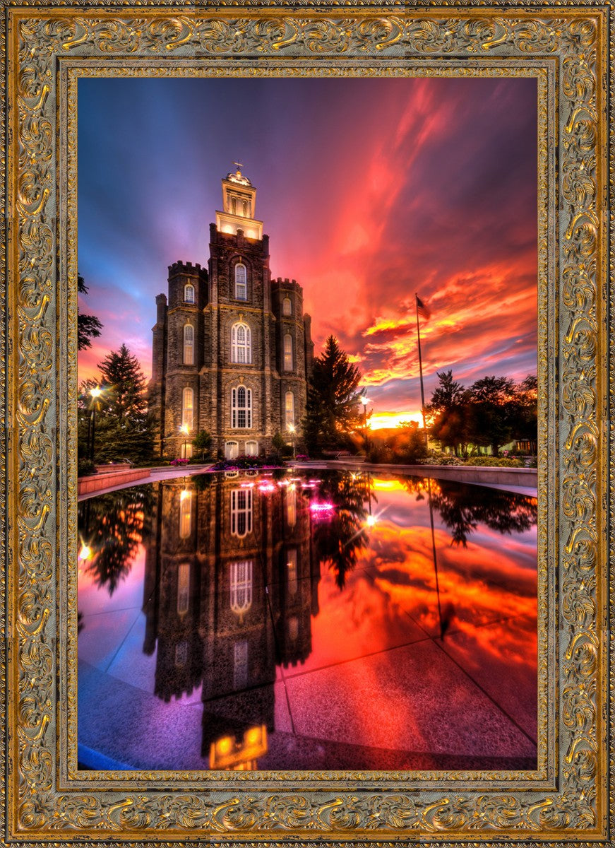 Logan Utah Fiery Sunset