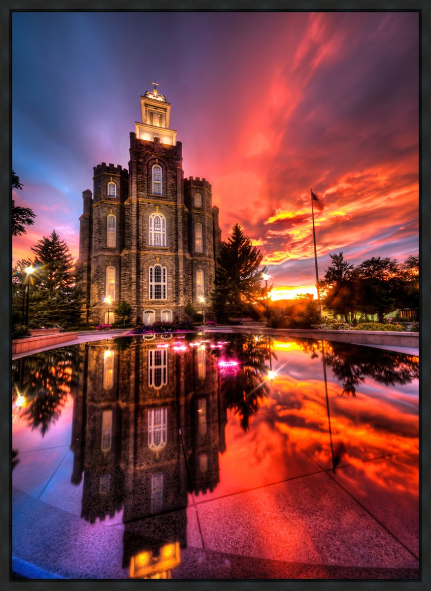 Logan Utah Fiery Sunset