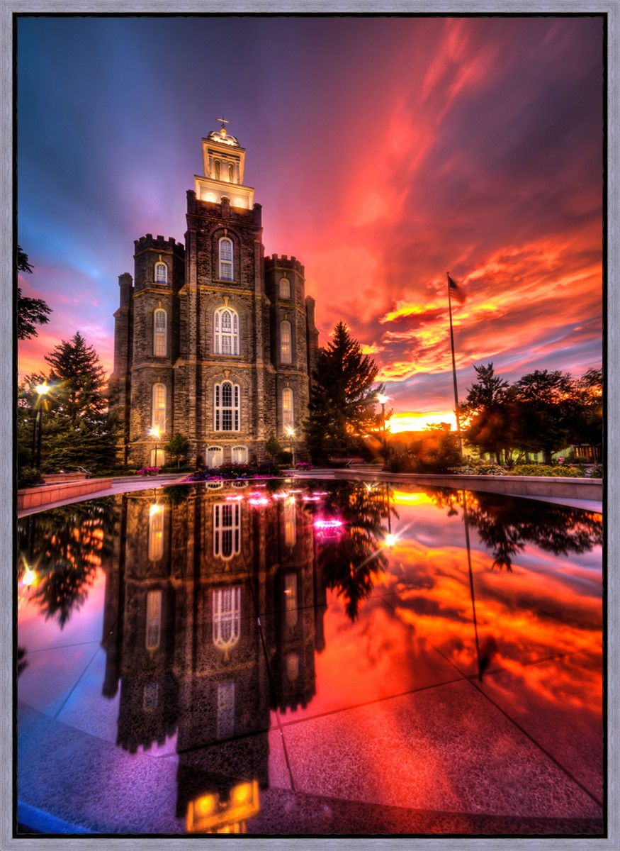 Logan Utah Fiery Sunset