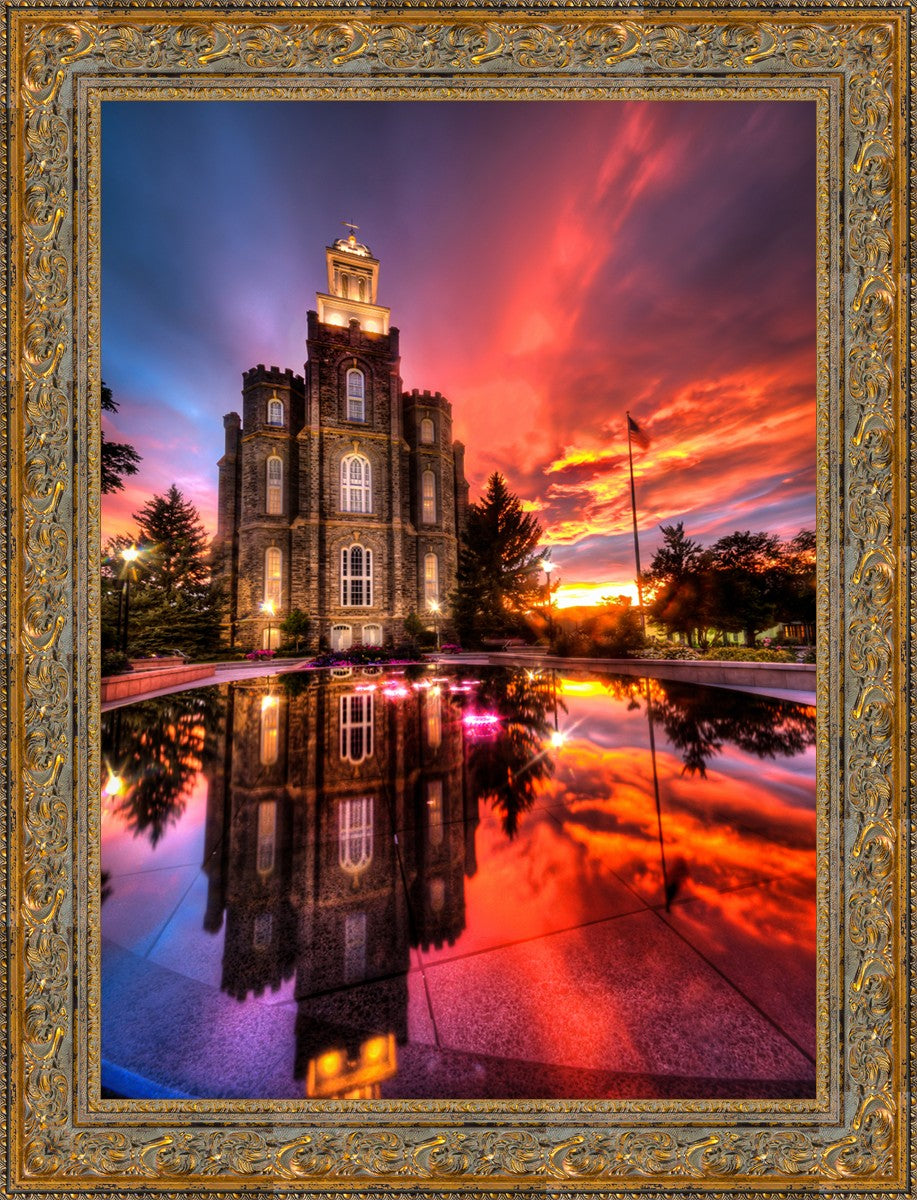 Logan Utah Fiery Sunset