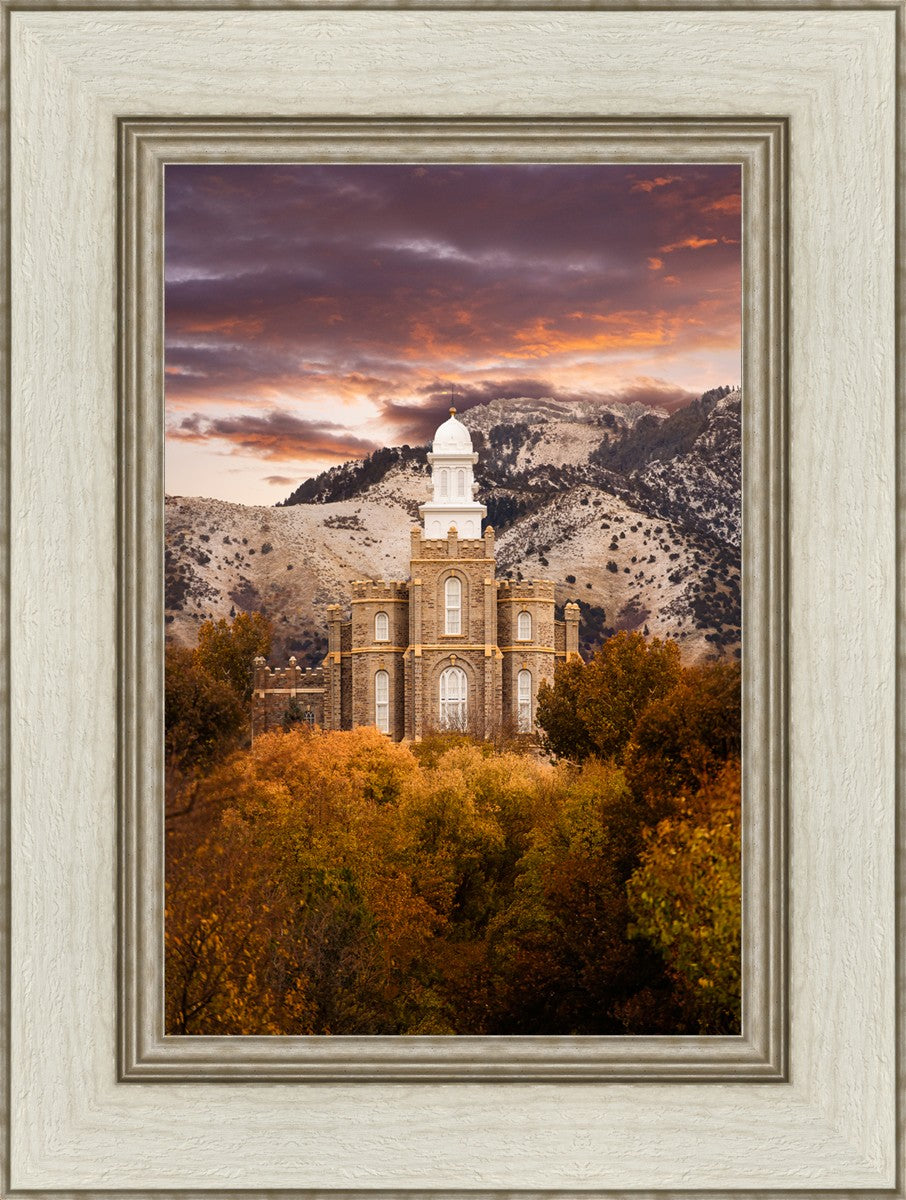 Logan Utah Fall Sunrise by Gavin Vanderbeek Front view of logan