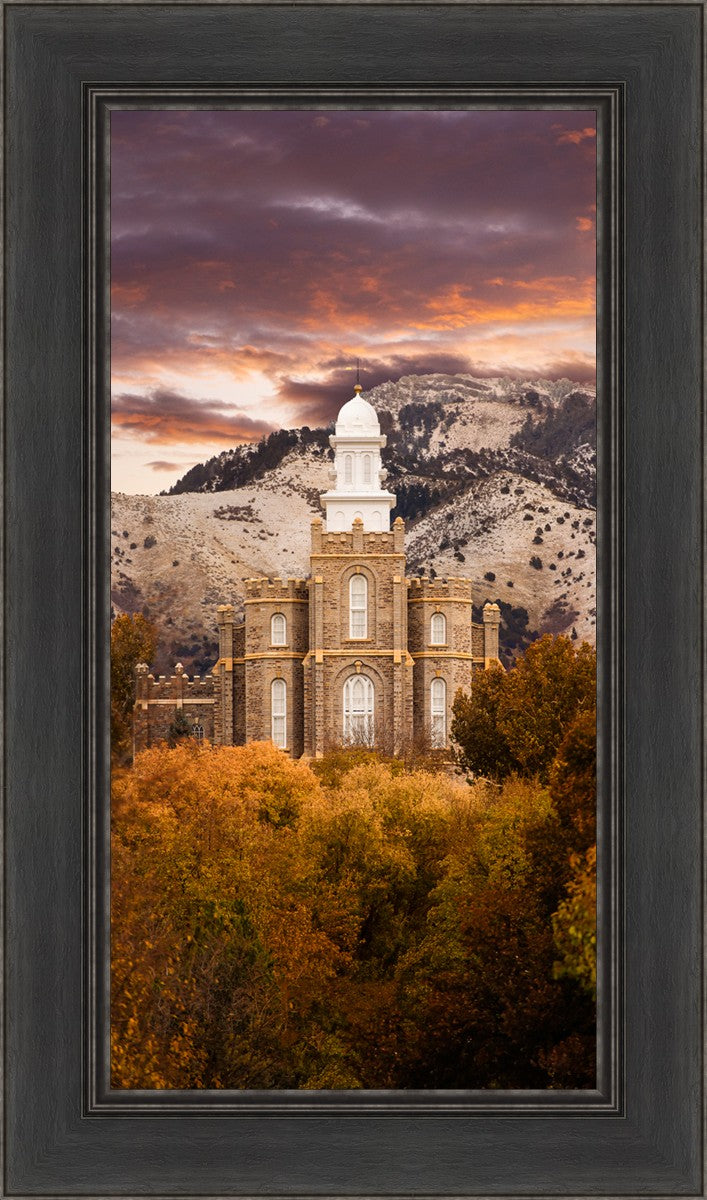 Logan Utah Fall Sunrise by Gavin Vanderbeek Front view of logan