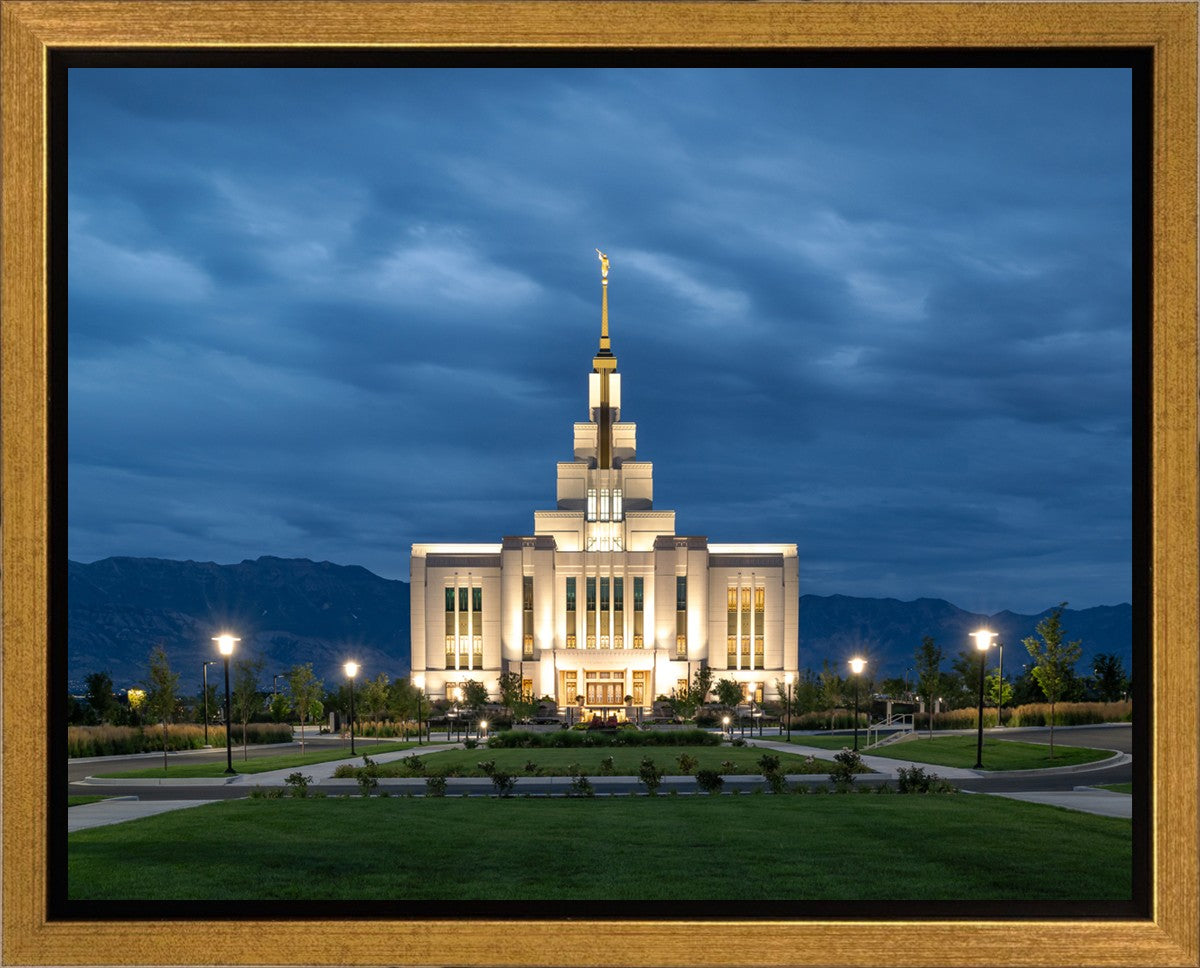 Saratoga Springs Utah Blue Night