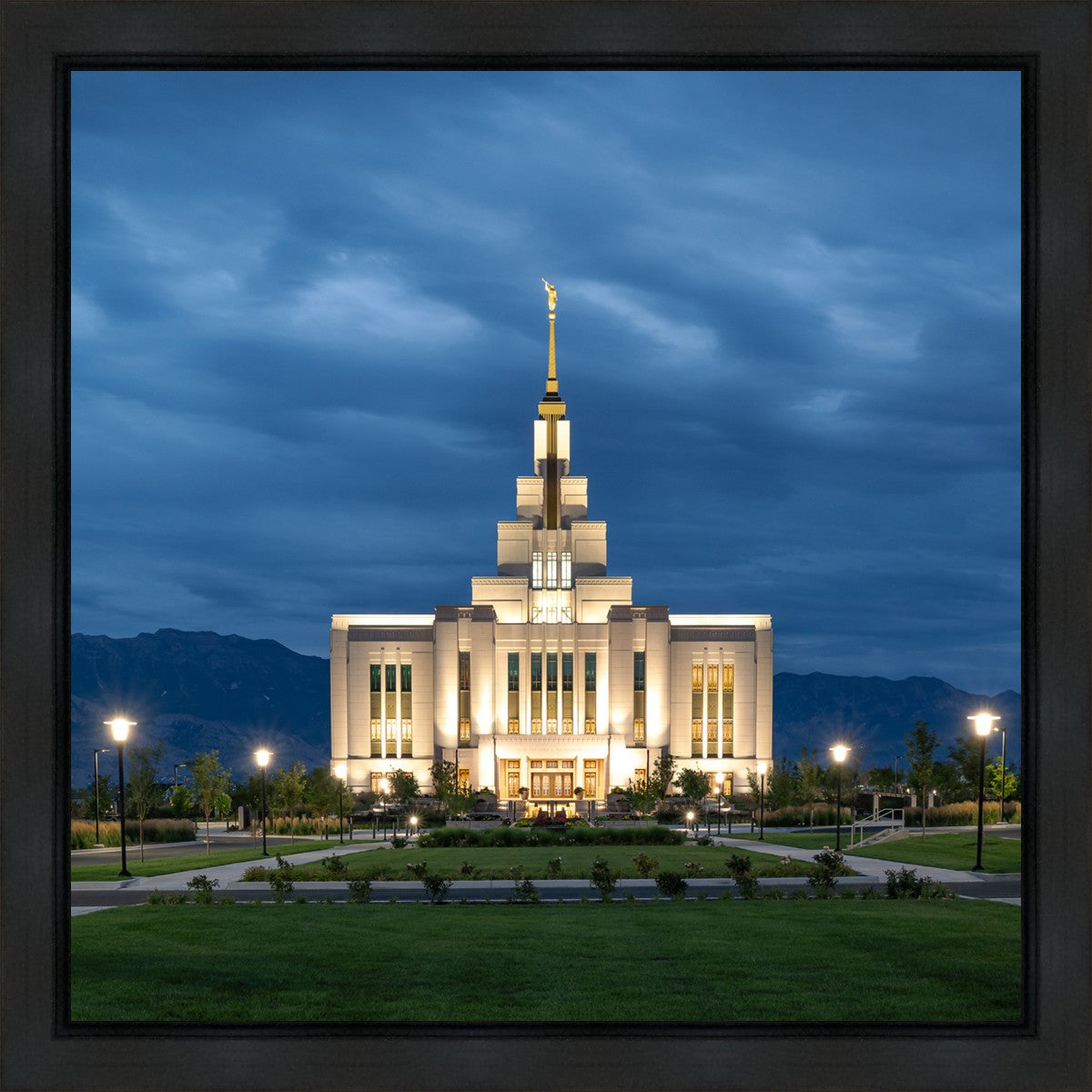 Saratoga Springs Utah Blue Night