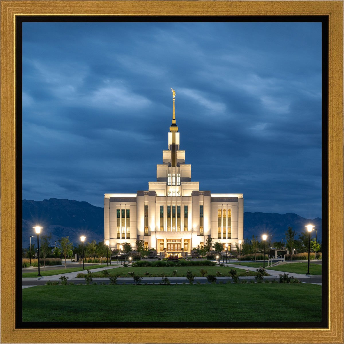 Saratoga Springs Utah Blue Night