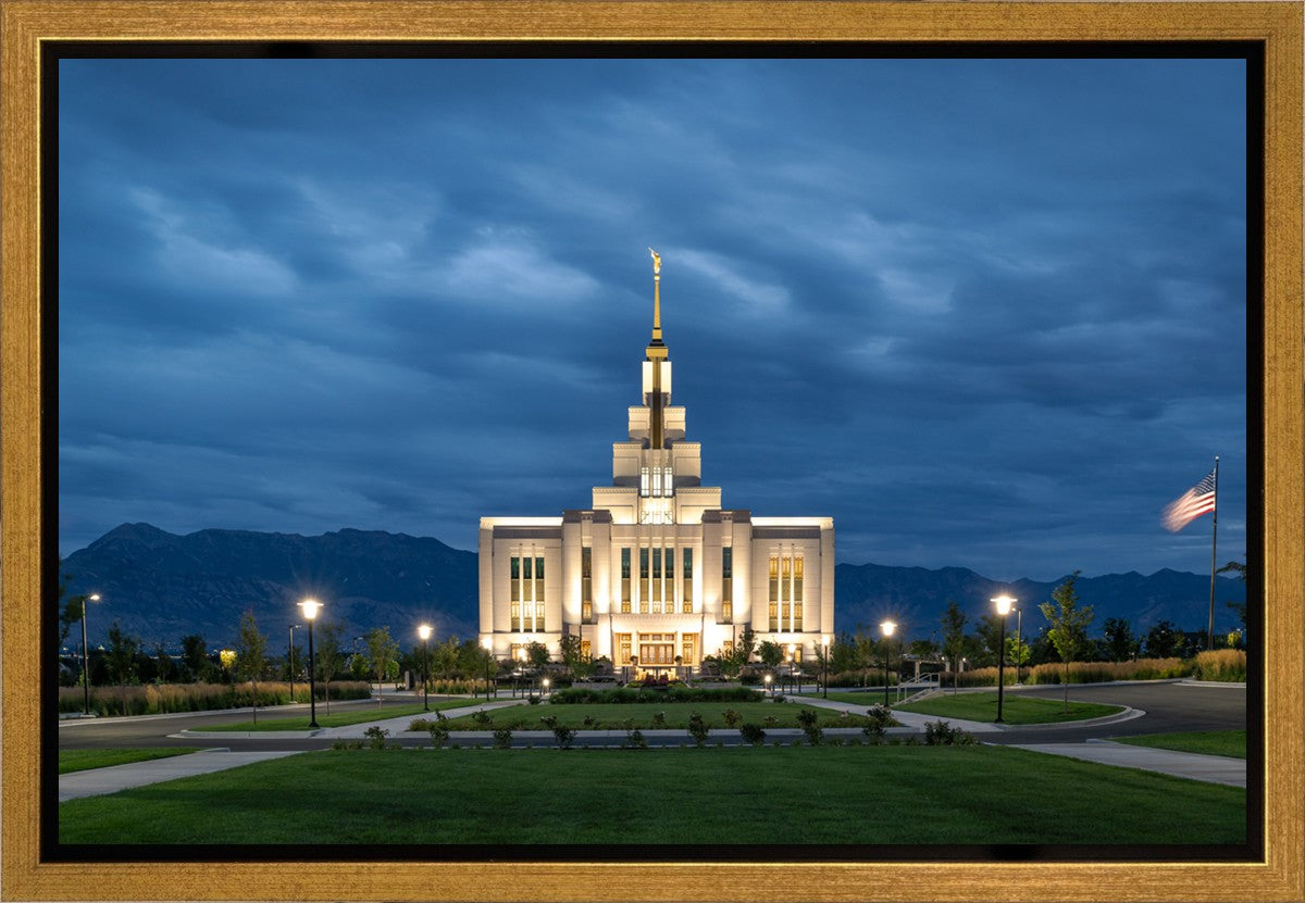 Saratoga Springs Utah Blue Night