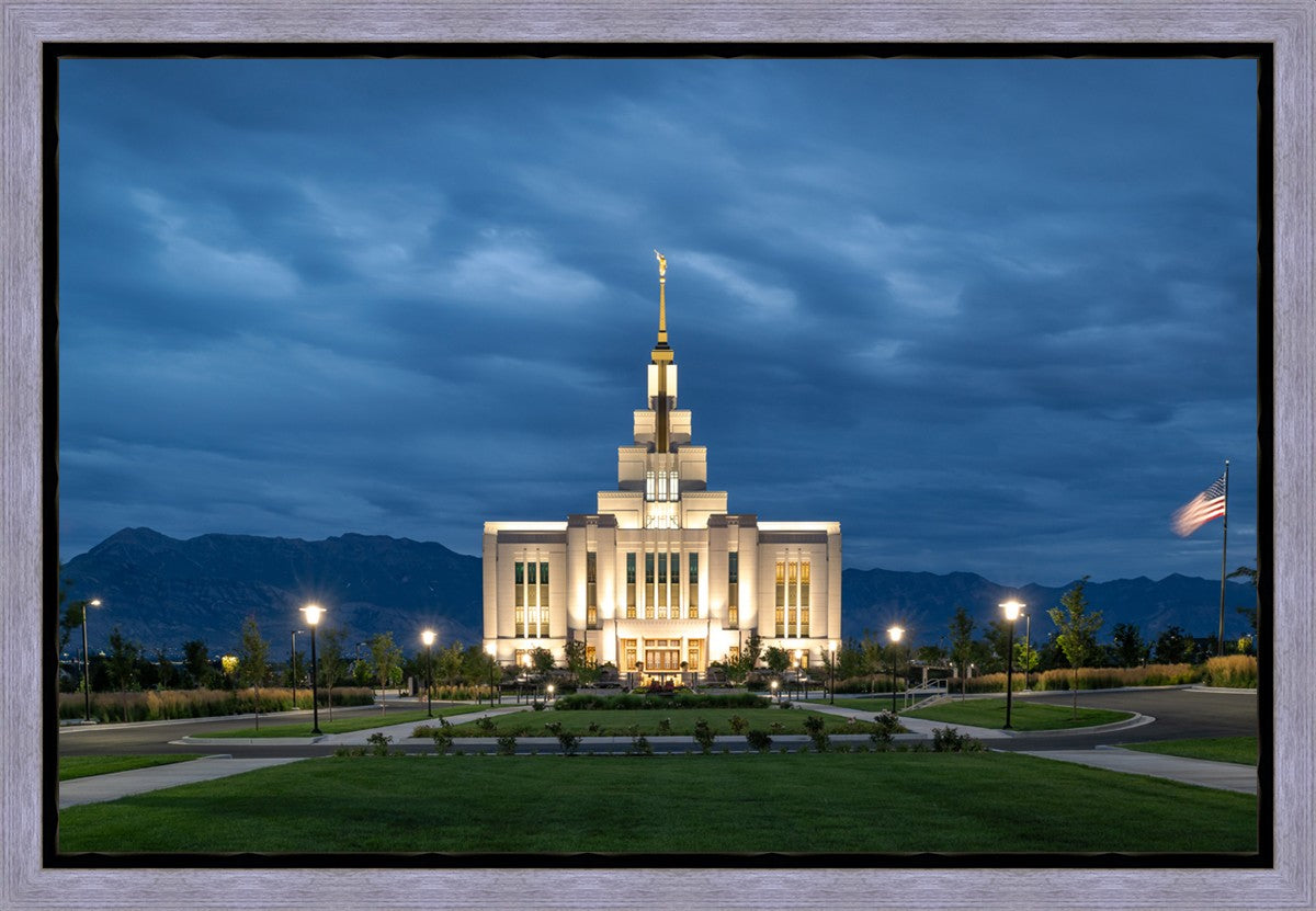 Saratoga Springs Utah Blue Night