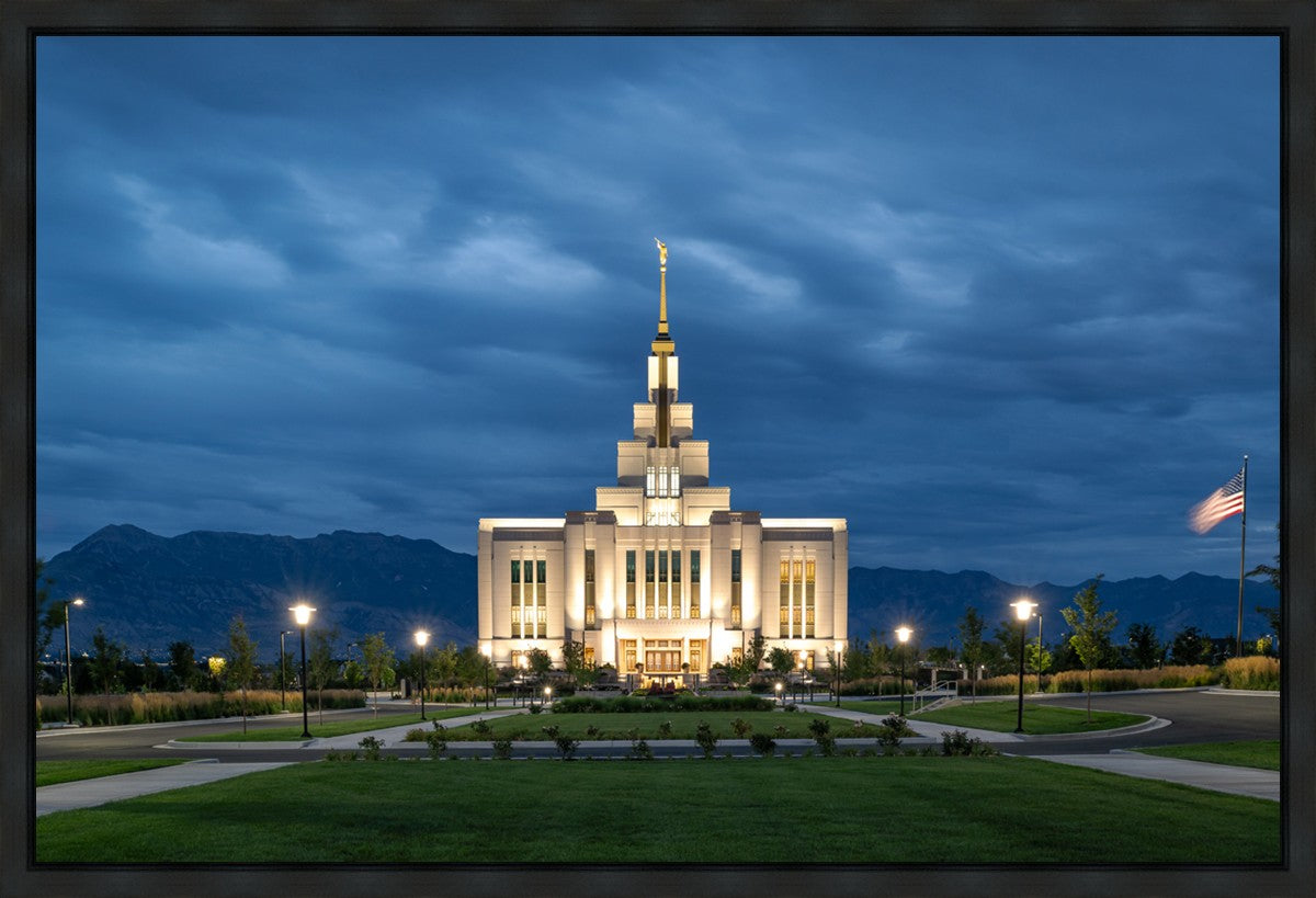 Saratoga Springs Utah Blue Night