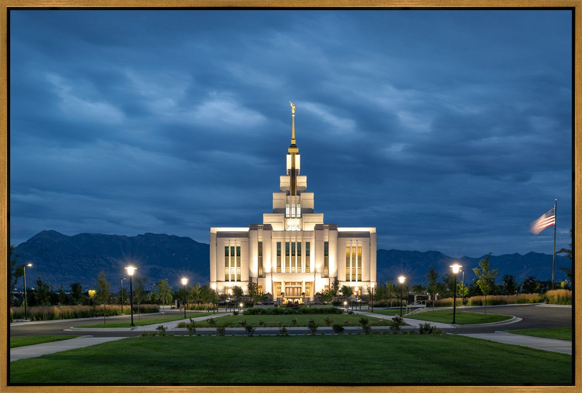 Saratoga Springs Utah Blue Night