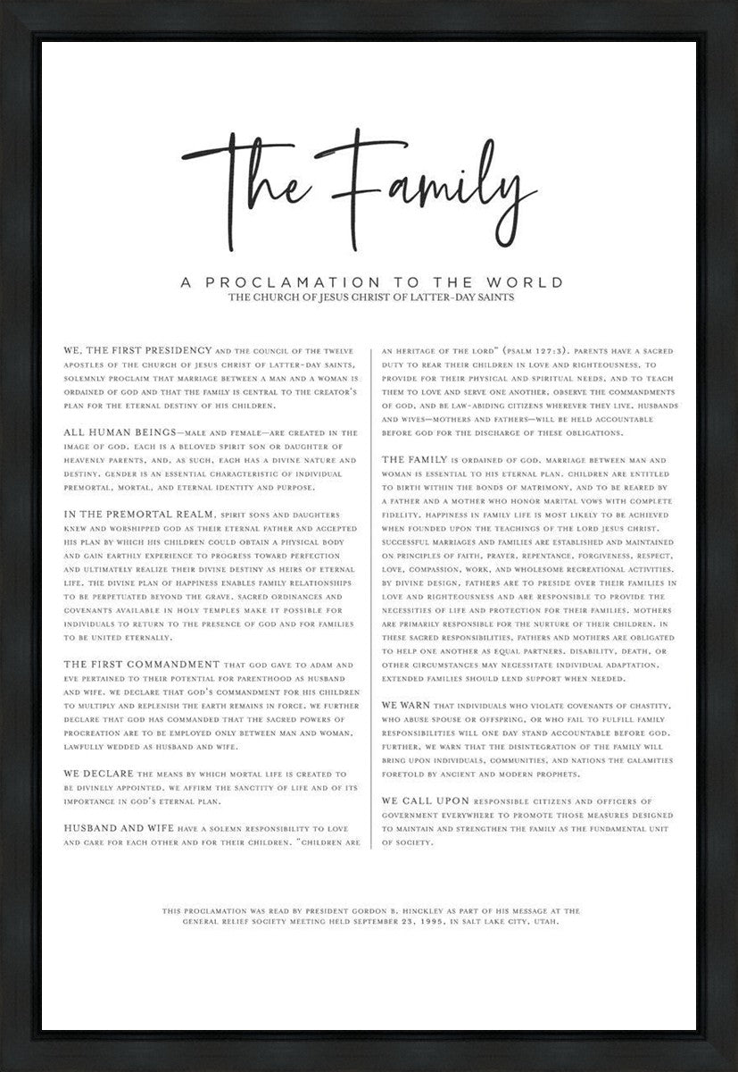 The Proclamation To The Family
