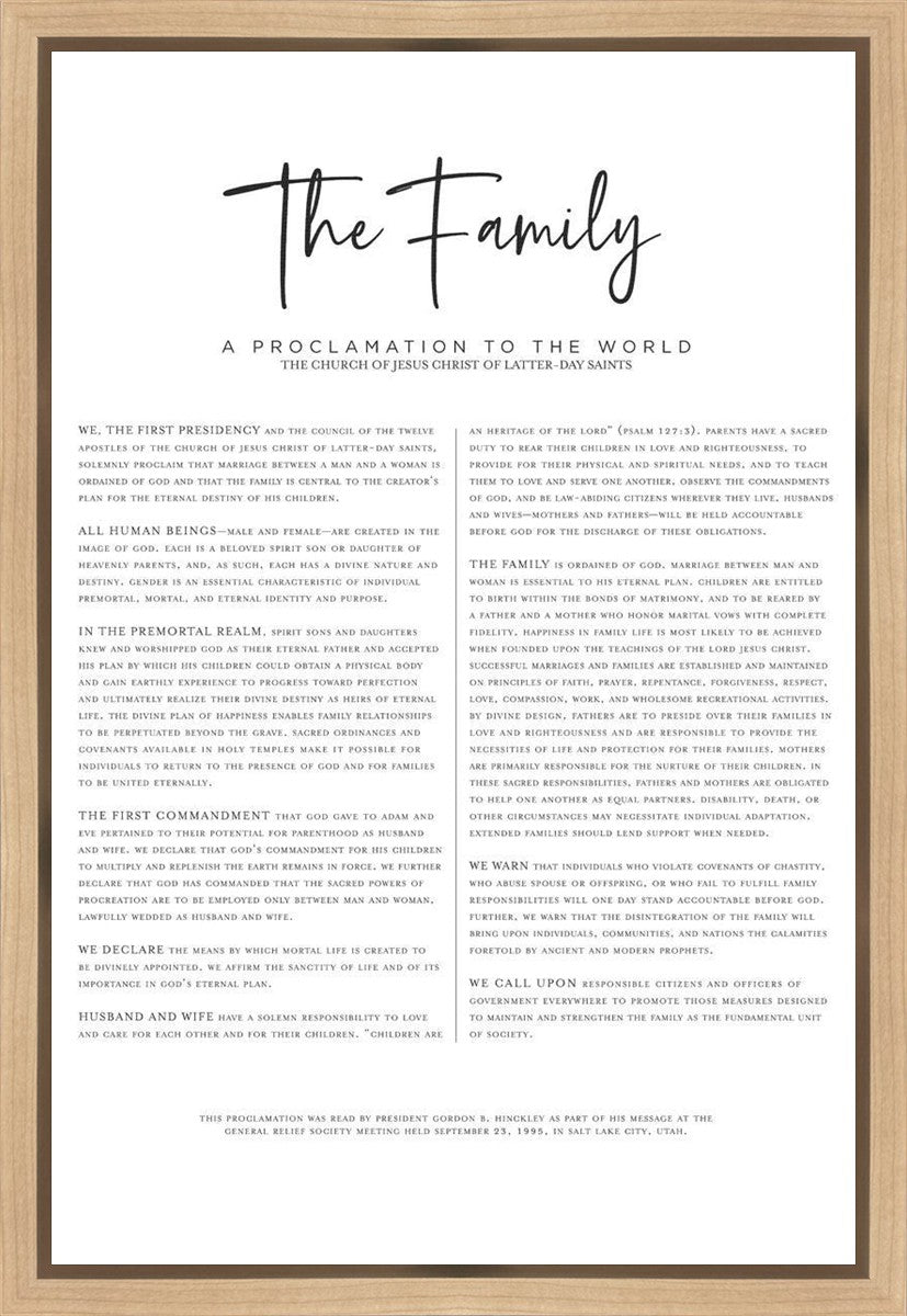 The Proclamation To The Family