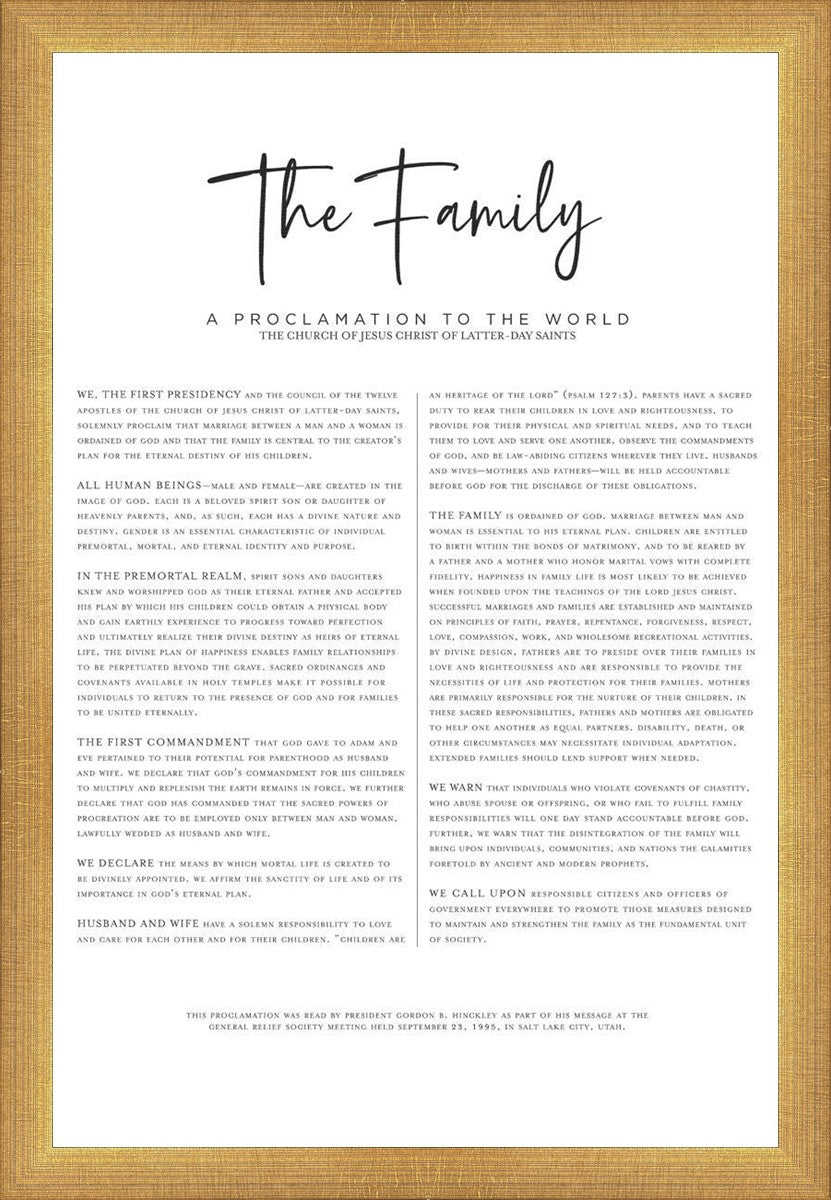 The Proclamation To The Family