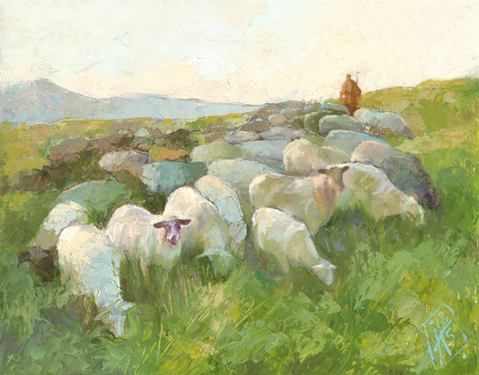 In The Care of The Shepherd Large Wall Art Gallery Wrap