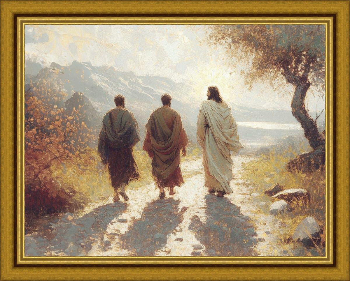 Jesus Went With Them Large Wall Art