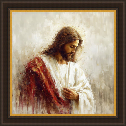 Christ in Red Robes Large Wall Art