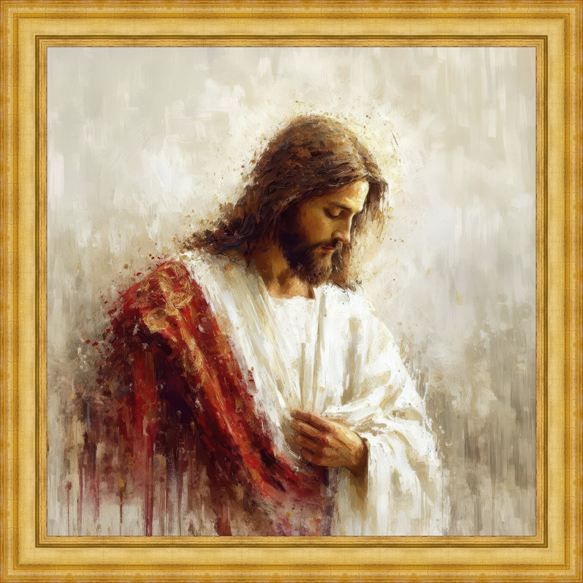 Christ in Red Robes Large Wall Art