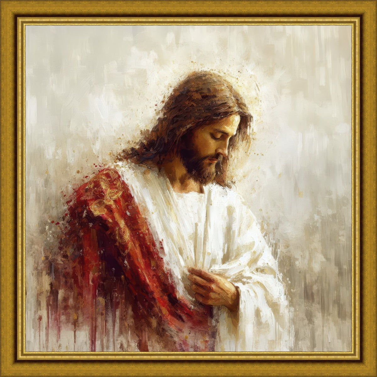 Christ in Red Robes Large Wall Art