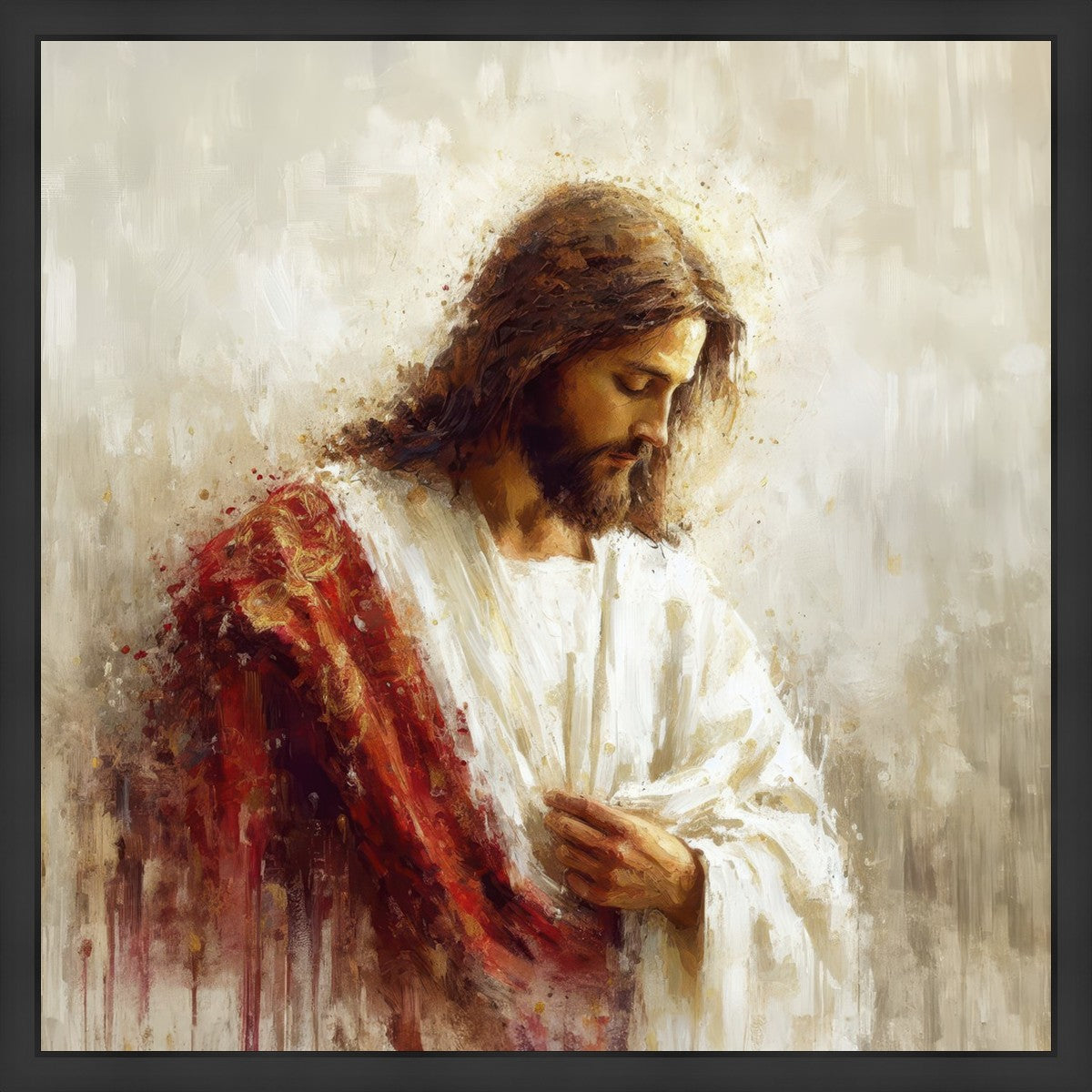 Christ in Red Robes Large Wall Art