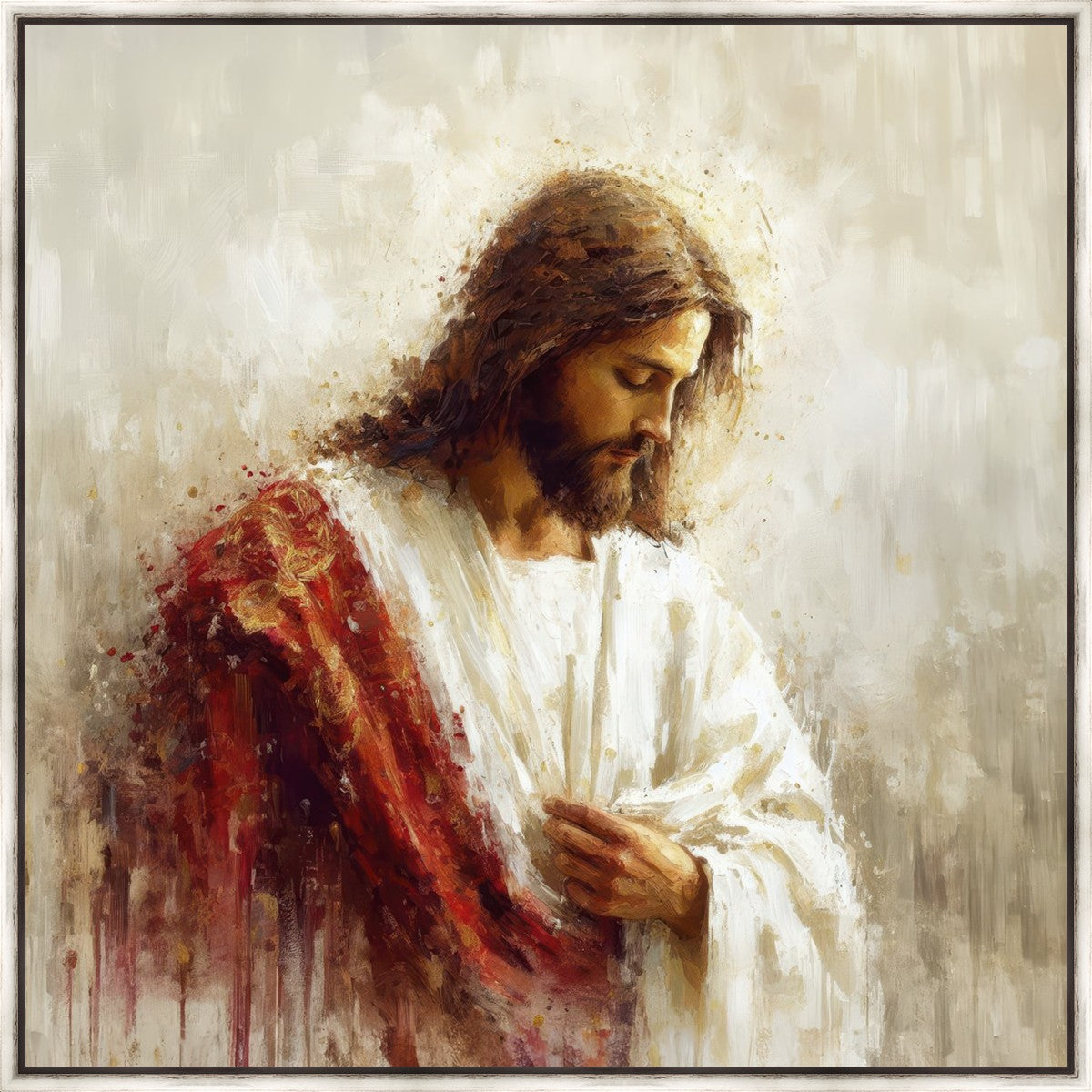 Christ in Red Robes Large Wall Art