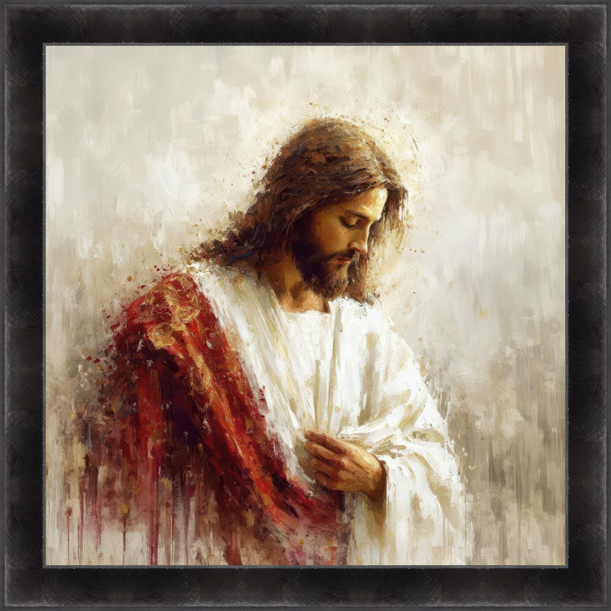 Christ in Red Robes Large Wall Art