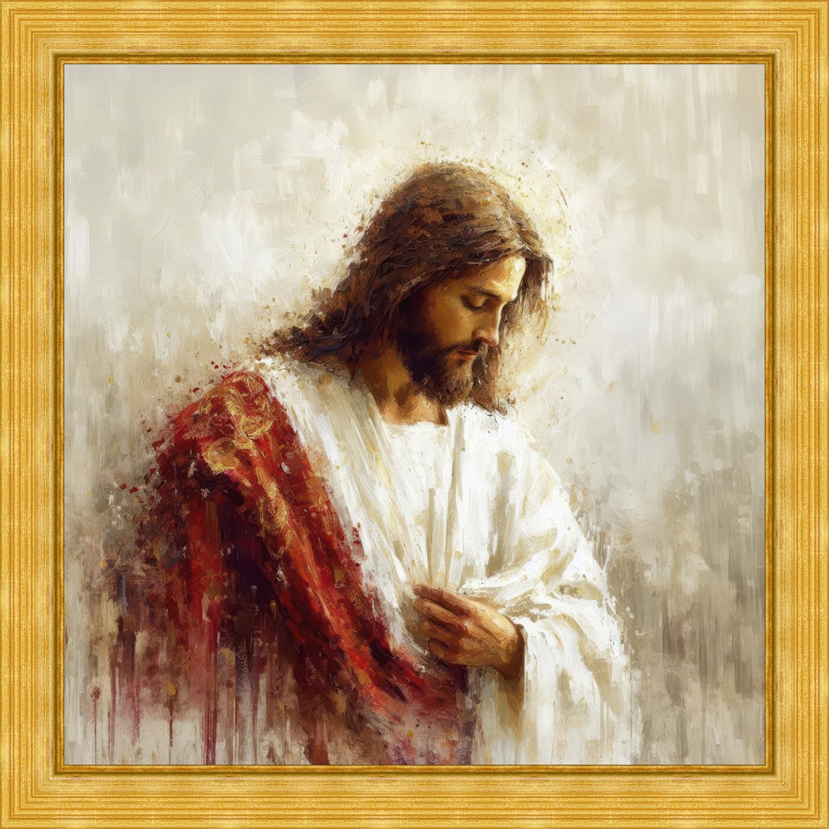 Christ in Red Robes Large Wall Art