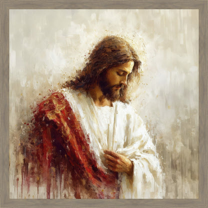 Christ in Red Robes Large Wall Art