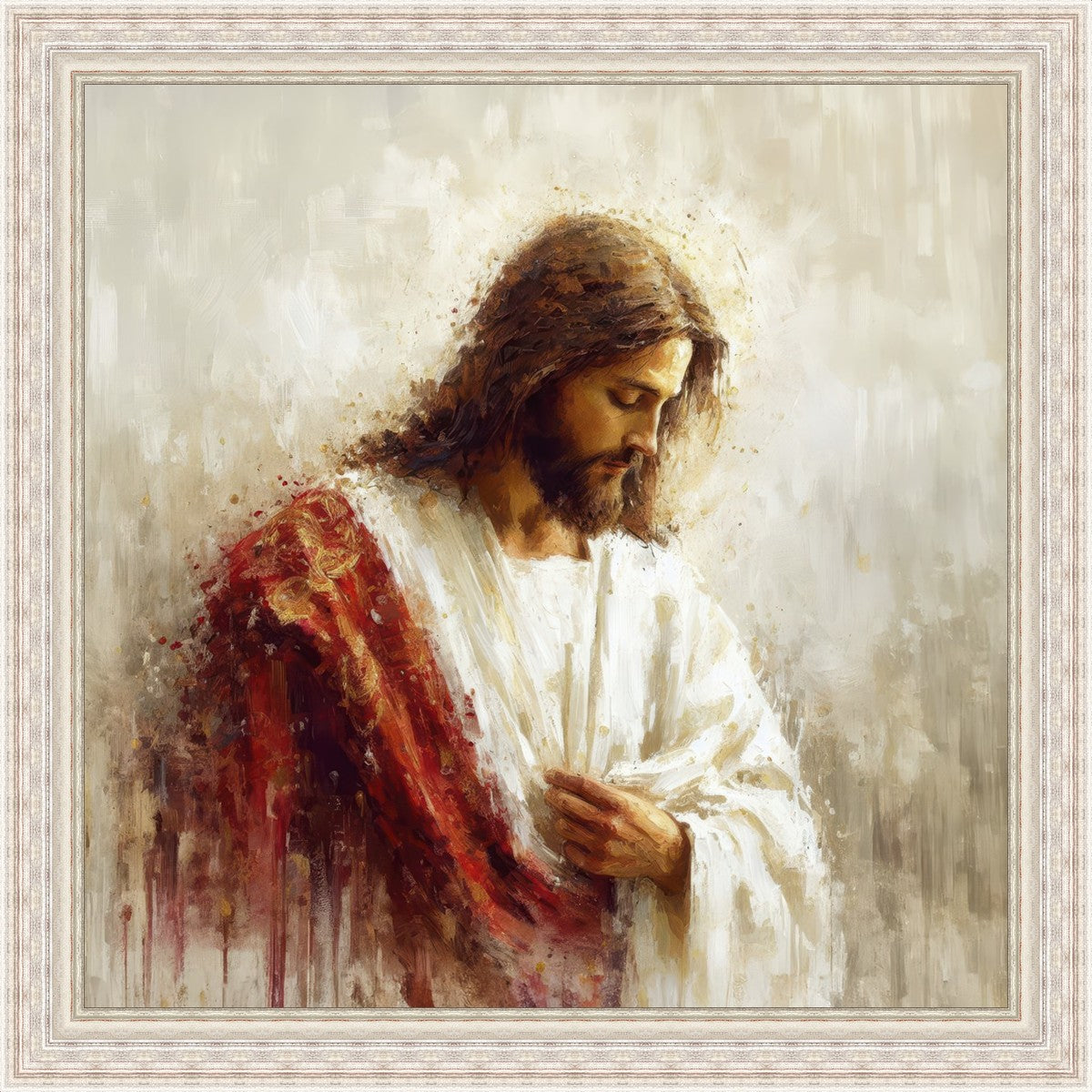 Christ in Red Robes Large Wall Art