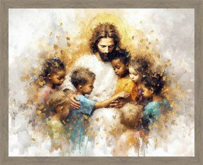 Become Like Little Children Large Wall Art