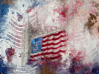 Salt Lake City Temple, 1896 Original Artwork