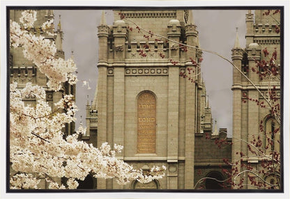 Salt Lake City Temple The Promise Sepia Gallery Wrap