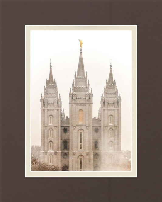 Salt Lake City Temple Quiet Misty Morning