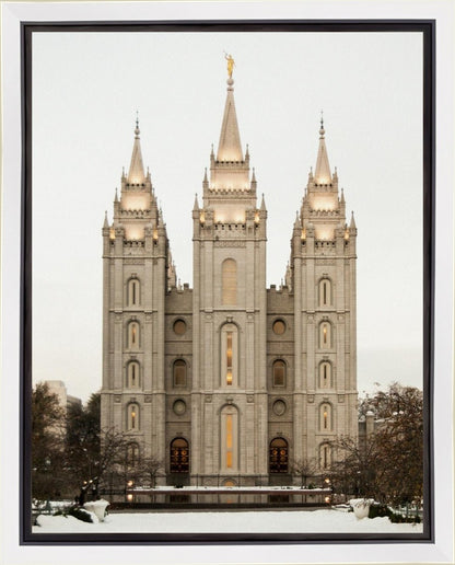 Salt Lake City Temple Warming Reflection Gallery Wrap
